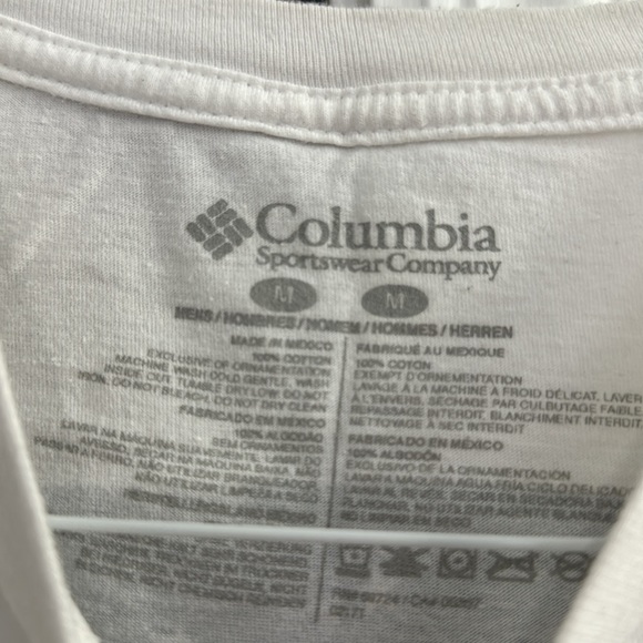 👚Columbia Mens white tee M - Picture 5 of 5